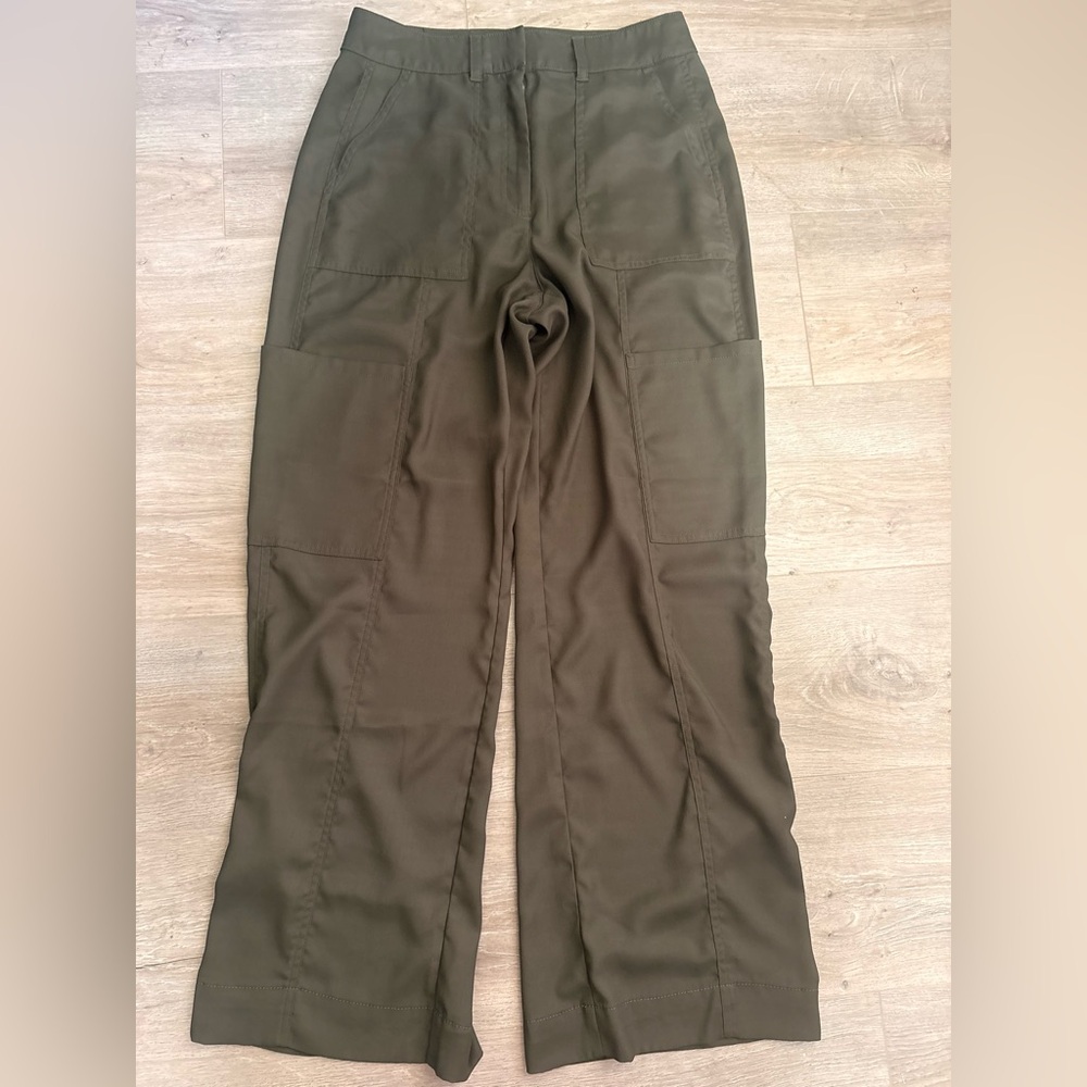 White House Black Market Dark Olive Trousers Womens 4